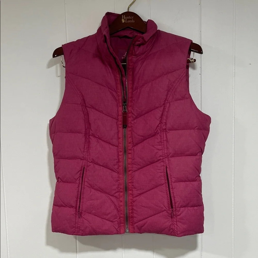 Prana Women’s Fuchsia Quilted Vest • Size M • Lightweight Puffer